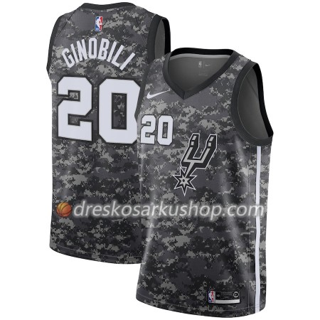 Muški NBA Dres San Antonio Spurs Manu Ginobili 20 Nike City Edition Crna Swingman
